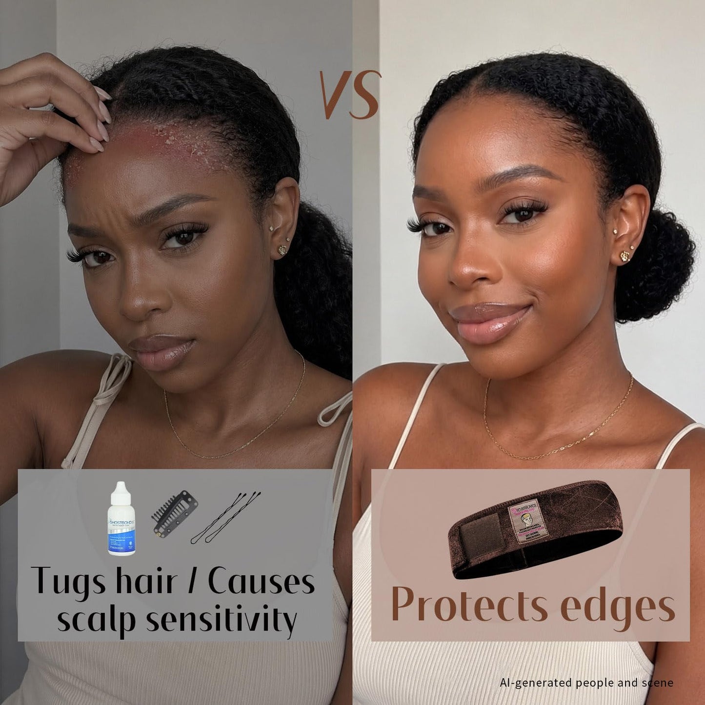 Dreamlover Wig Grip Bands, Dark Brown, 2 PCS Beauty and Personal Care Dreamlover