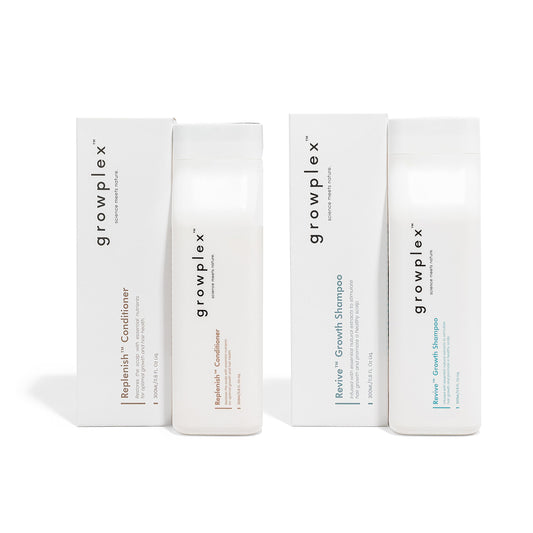 Growplex Revive Shampoo & Replenish Conditioner Bundle, Biotin Scalp Care System for Men & Women, Supports Fuller Thicker-Looking Hair Daily Beauty & Personal Care GROWPLEX