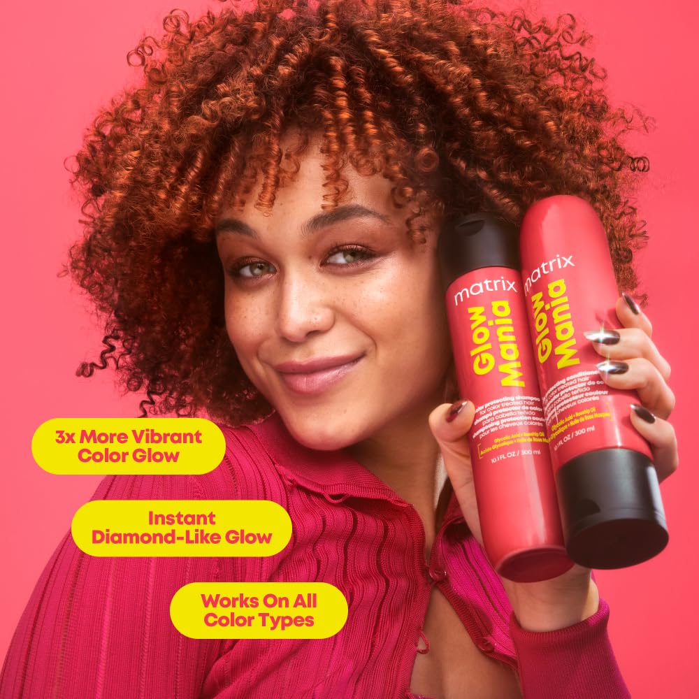 Matrix Glow Mania Mini Trial Kit - Enhances Shine and Moisturizes, Preserves and Protects Color Vibrancy, For Dull and Color-Treated Hair