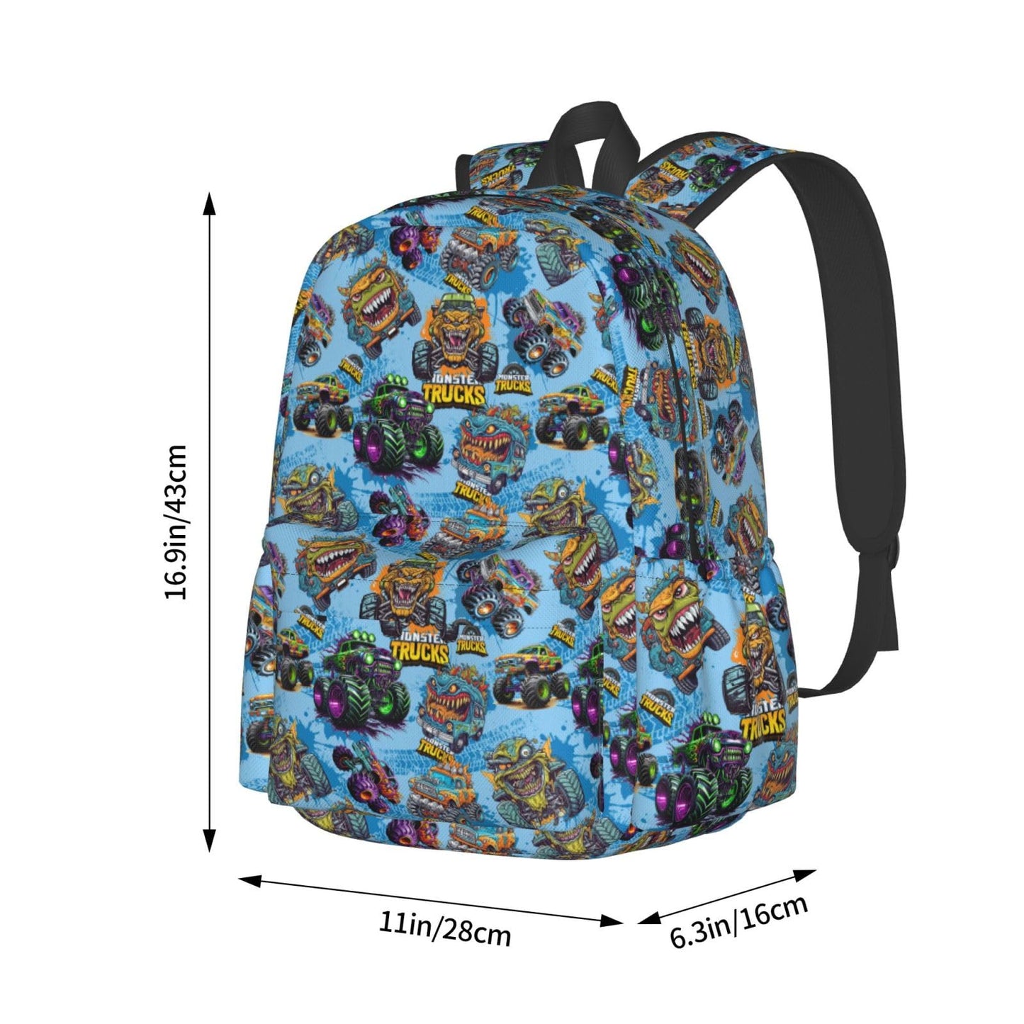 Graetvik monster truck Backpacks, Laptop Backpacks Hiking Backpacks, Outdoor Lightweight Backpack.