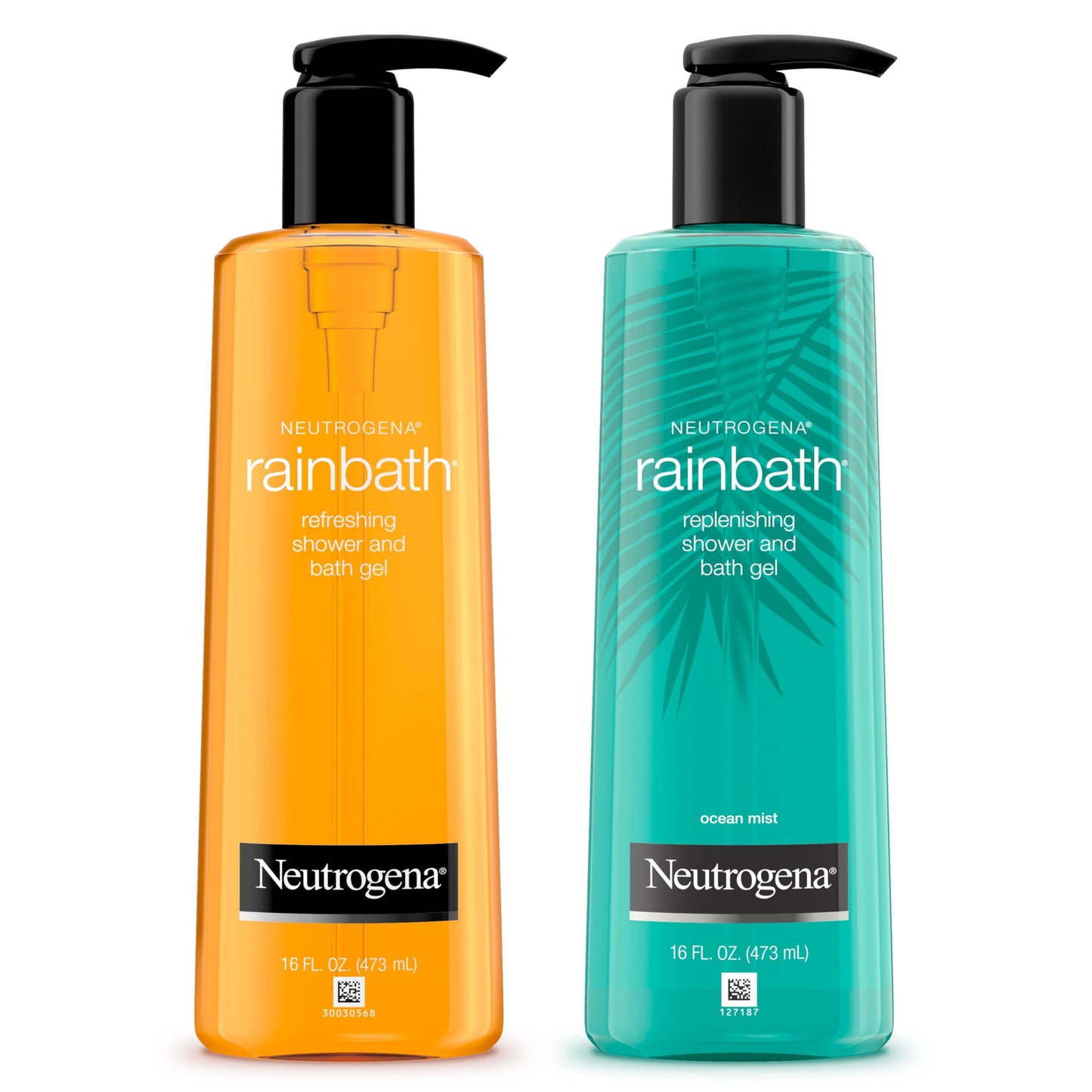 Neutrogena Rainbath Refreshing & Cleansing Shower & Bath Gel, Moisturizing Daily Body Wash & Shaving Gel for Soft Skin, Two Pack Including Ocean Mist
