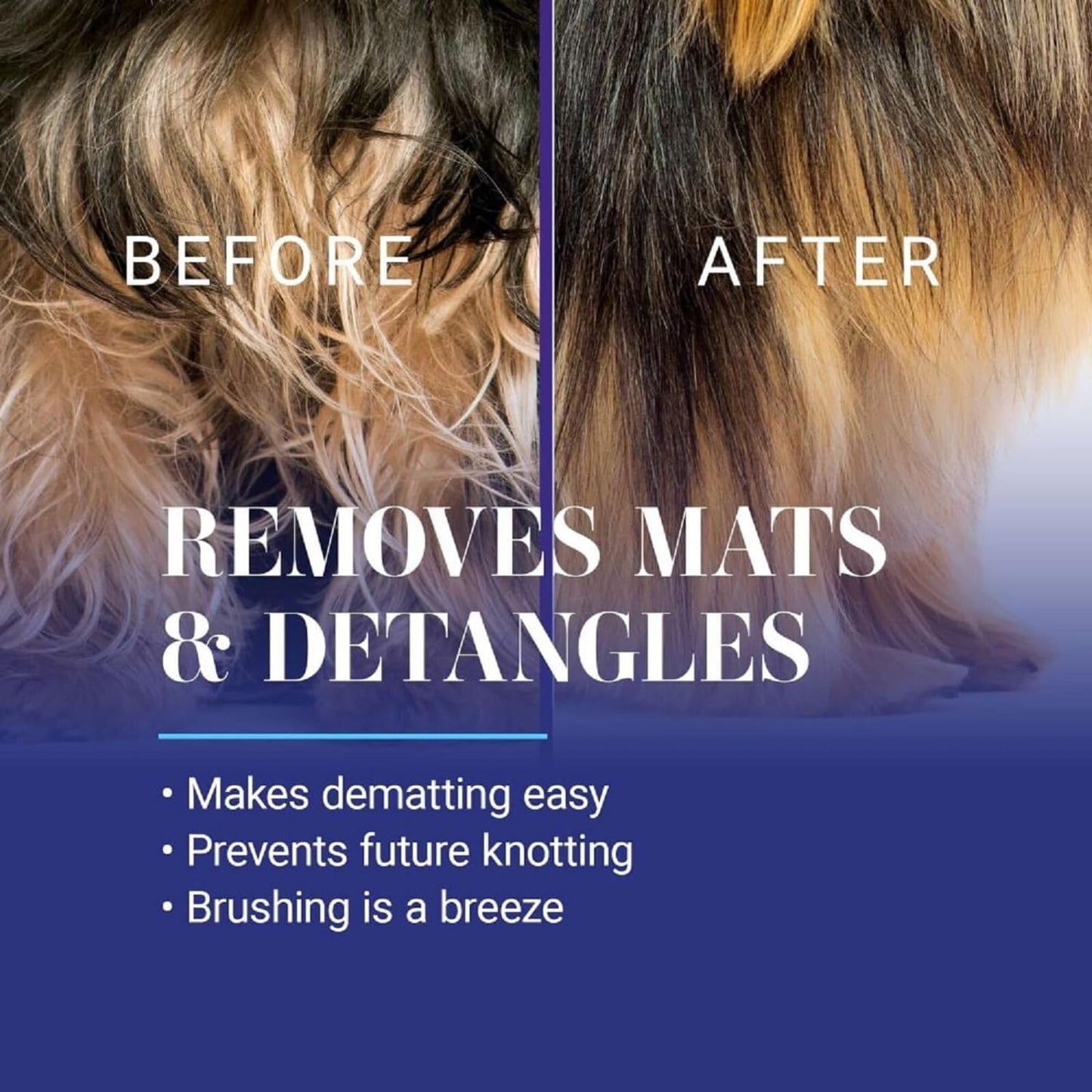 Chris Christensen Ice on Ice Dog Detangler & Finishing Spray – Ready to Use, Conditions, Prevents Residue, All Coat Types, Professional Grooming, 16oz, USA Made
