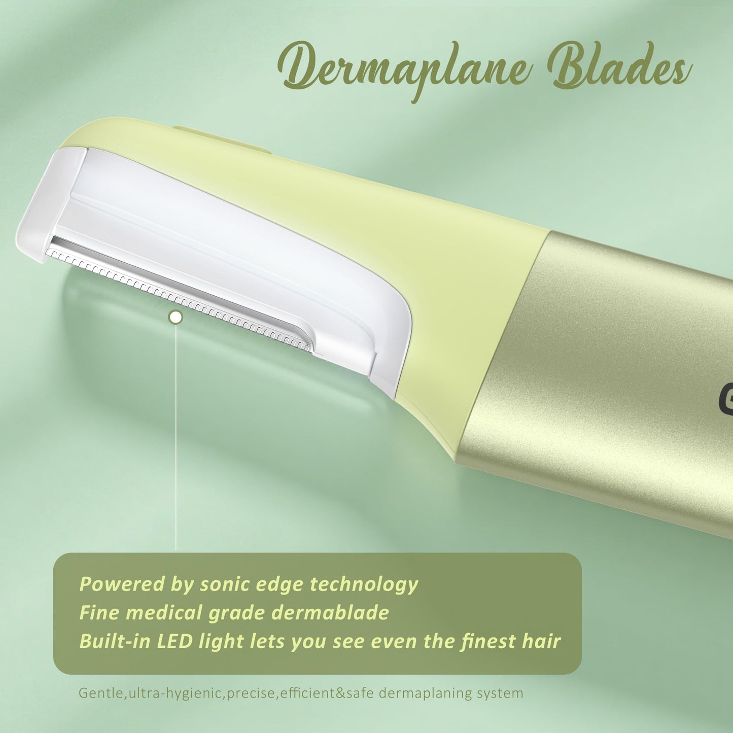 Galtxen Dermaplane Razor for Women Face Facial Hair Removal for Women,Green Beauty and Personal Care Galtxen