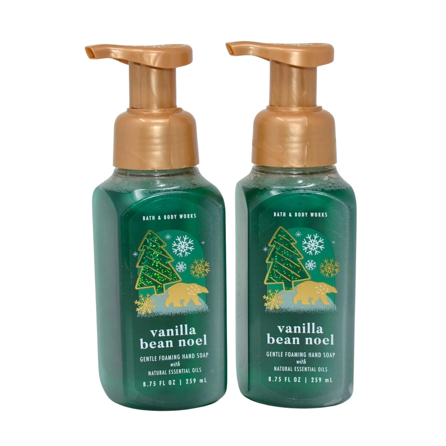Bath & Body Works Foaming Hand Soap, Set of 2, 8.75oz Each (Vanilla Bean Noel)