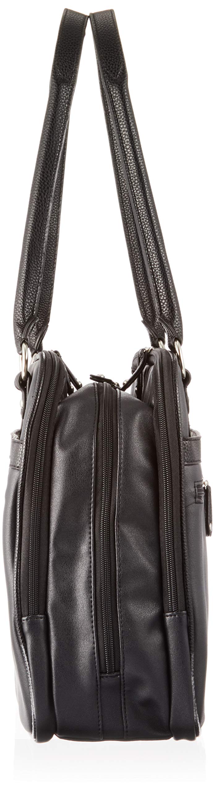 Mobile Edge Verona Women's Laptop Tote Bag for 16" Laptops with Matching Accessory Clutch, Vegan-Leather, Black, MEWVLB