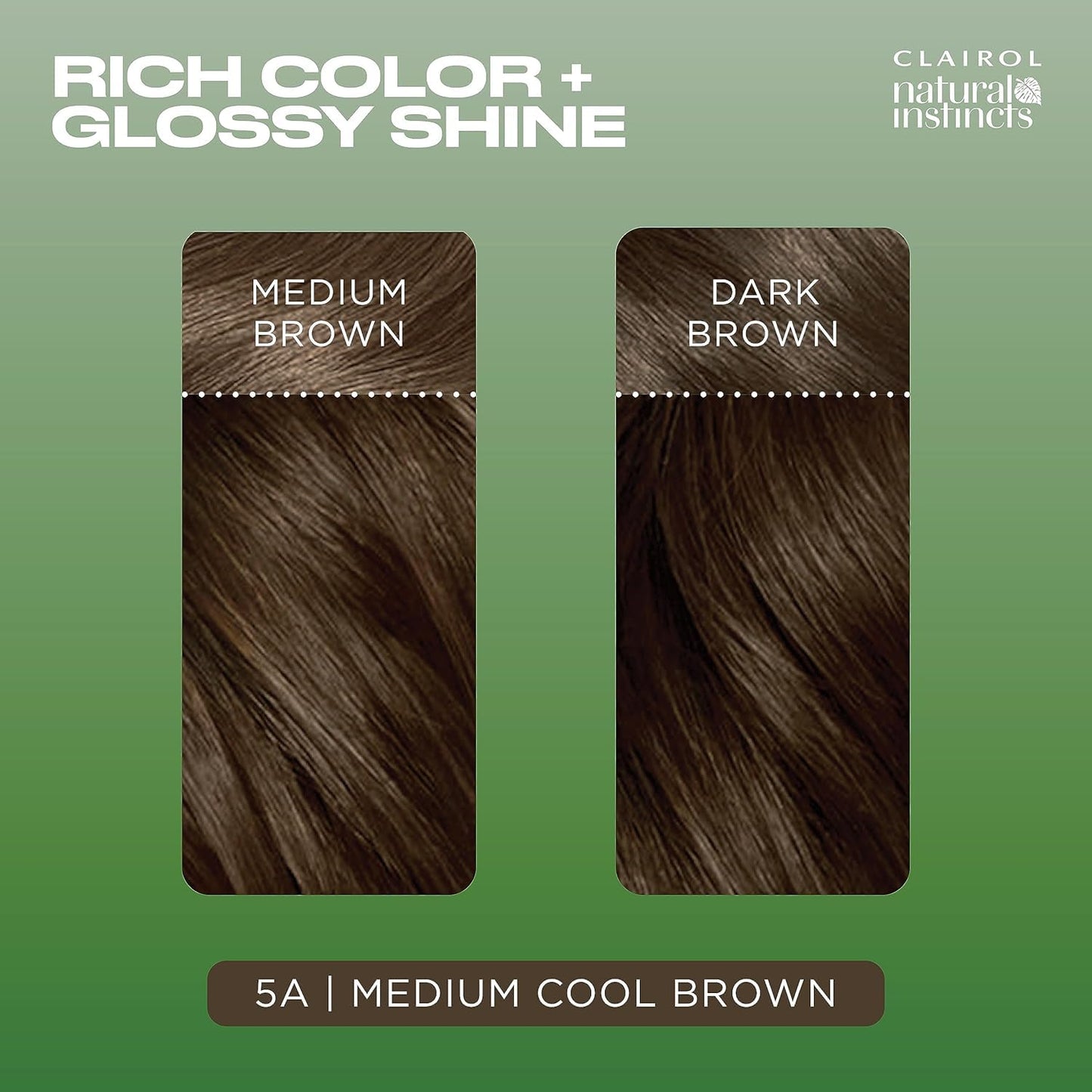 Clairol Natural Instincts Hair Color, Medium Cool Brown [5A] 1 ea (Pack of 4)