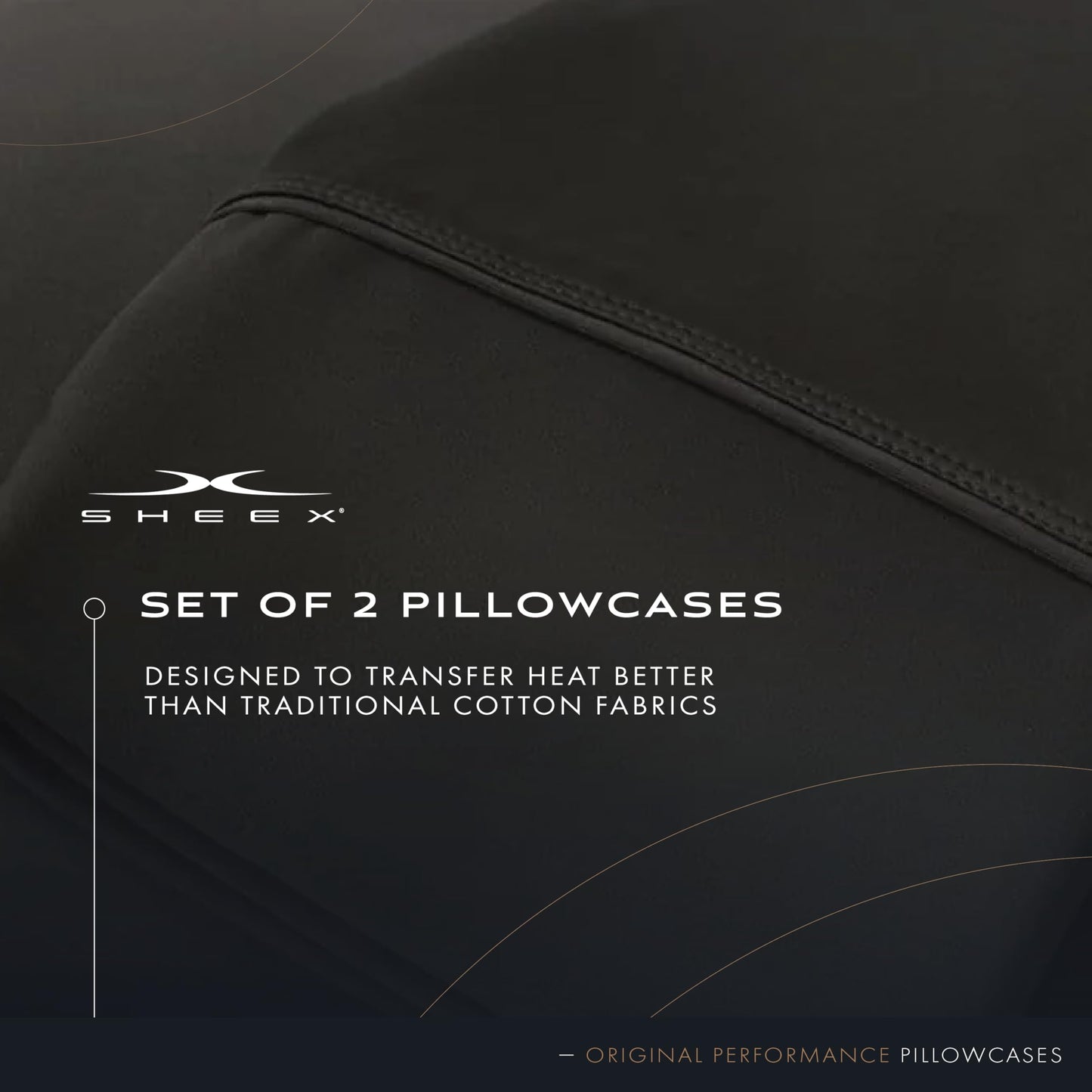 SHEEX Original Performance Cooling Pillowcases, Ultra-Soft Pillowcase Set, 2 Cooling Pillow Covers, King, Pearl Blue