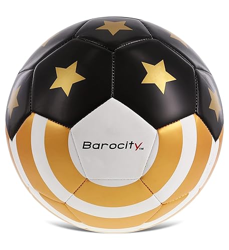 Barocity Gold USA Flag Soccer Ball - Premium Official Match Ball with Cool Stripes and Stars Pattern, Durable Adult and Kids Soccer Ball for Indoor…
