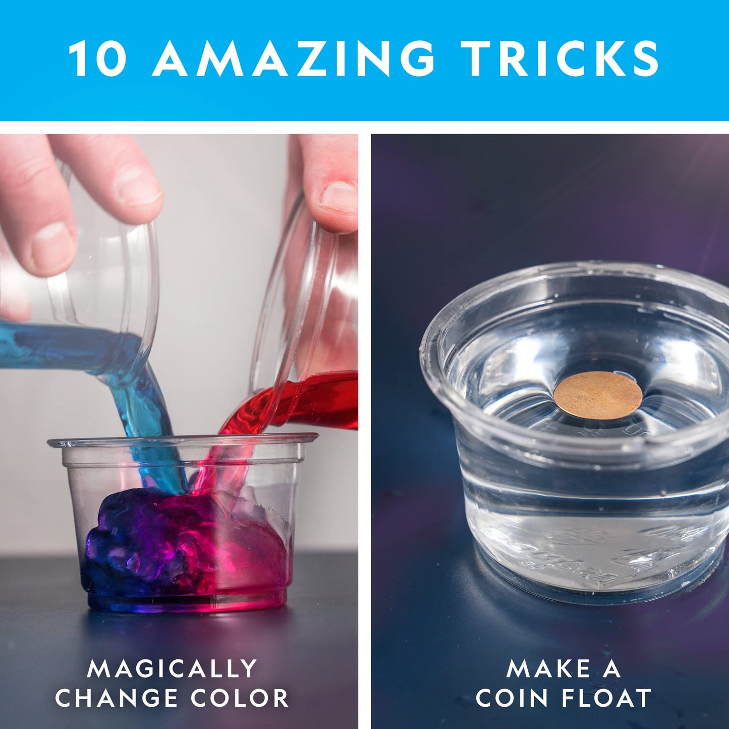 National Geographic Magic Chemistry Set – Kids Science Kit with 10 Magic Tricks, Fun STEM Experiments & Science Toys Gift for Boys & Girls 8-12