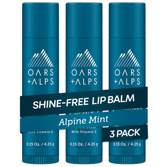 Oars + Alps Clear Lip Balm for Men & Women, Ultra Hydrating Lip Care Infused with Vitamin E, Moisturizing, Nourishing, Paraben, Sulfate, Alcohol