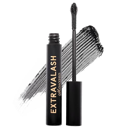 Winky Lux ExtravaLash Mascara - Volumizing, Lengthening, Defining & Curling with Buildable Formula, Intense Pigment, Silicone Ball Tip Brush, Black