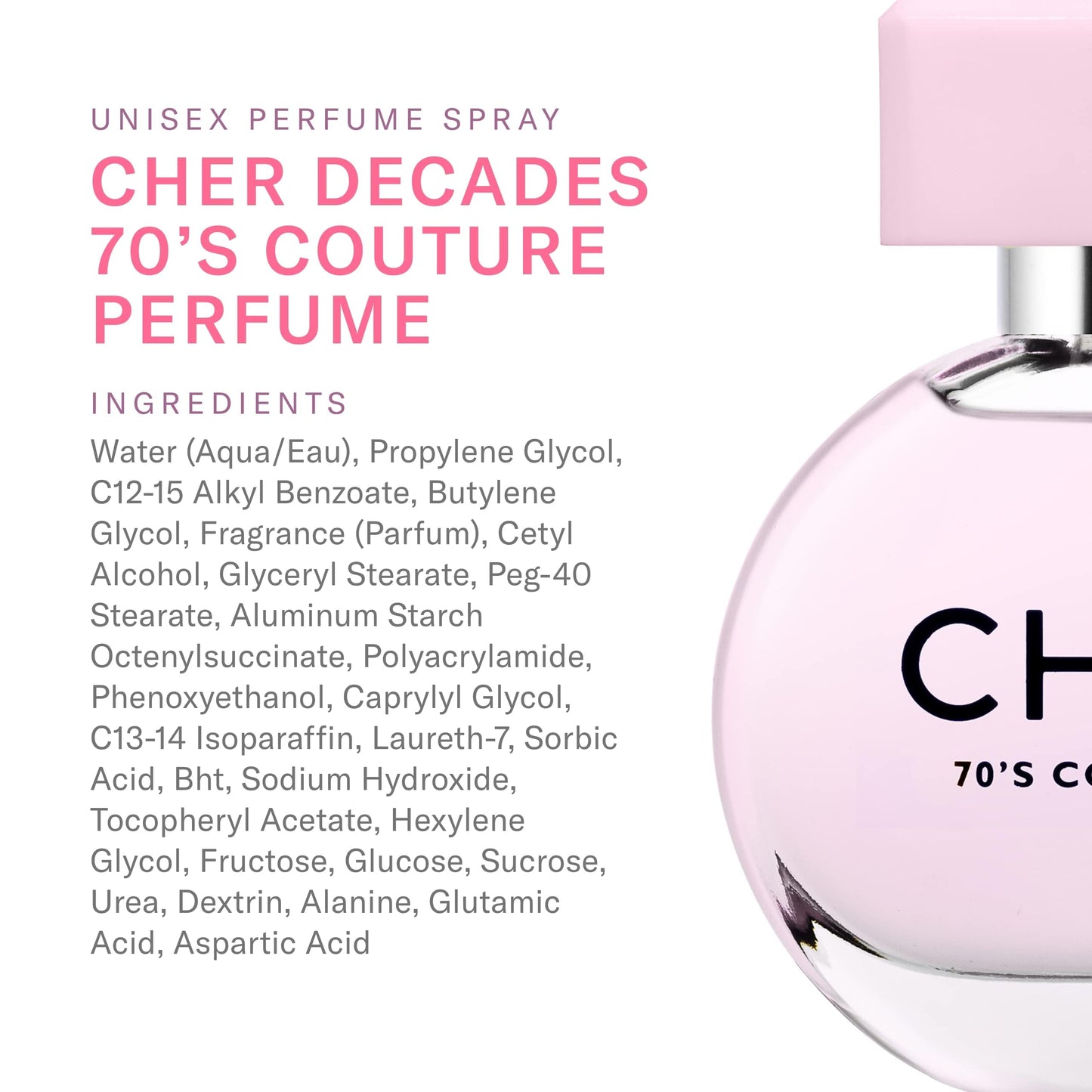 SCENT BEAUTY Cher Decades Couture - Unisex Perfume Spray - Cher Decades 70's - 1 Fl Oz