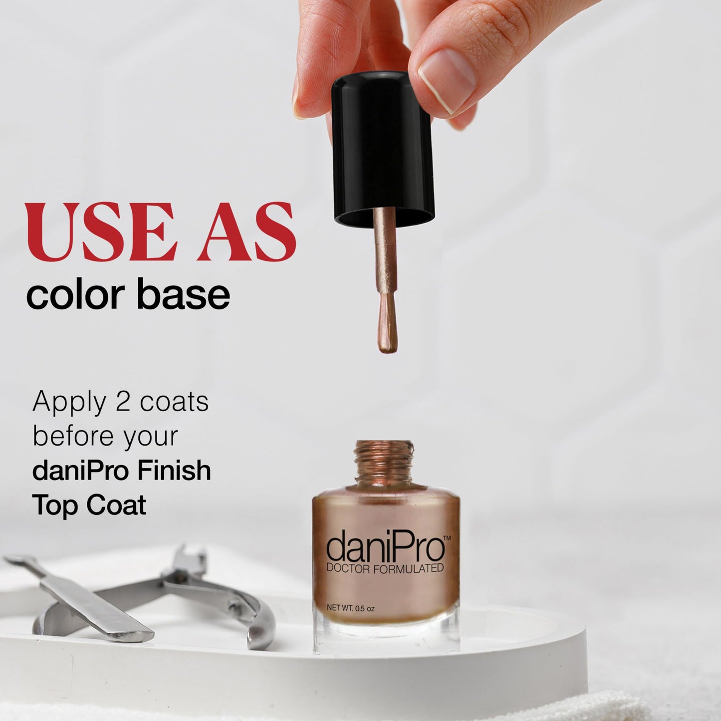 daniPro Doctor Formulated Nail Polish Babe It's You-Pearlescent Mocha Fingernail Polish & Toenail Polish, 0.5 oz with Undecylenic Acid, Biotin Beauty & Personal Care daniPro