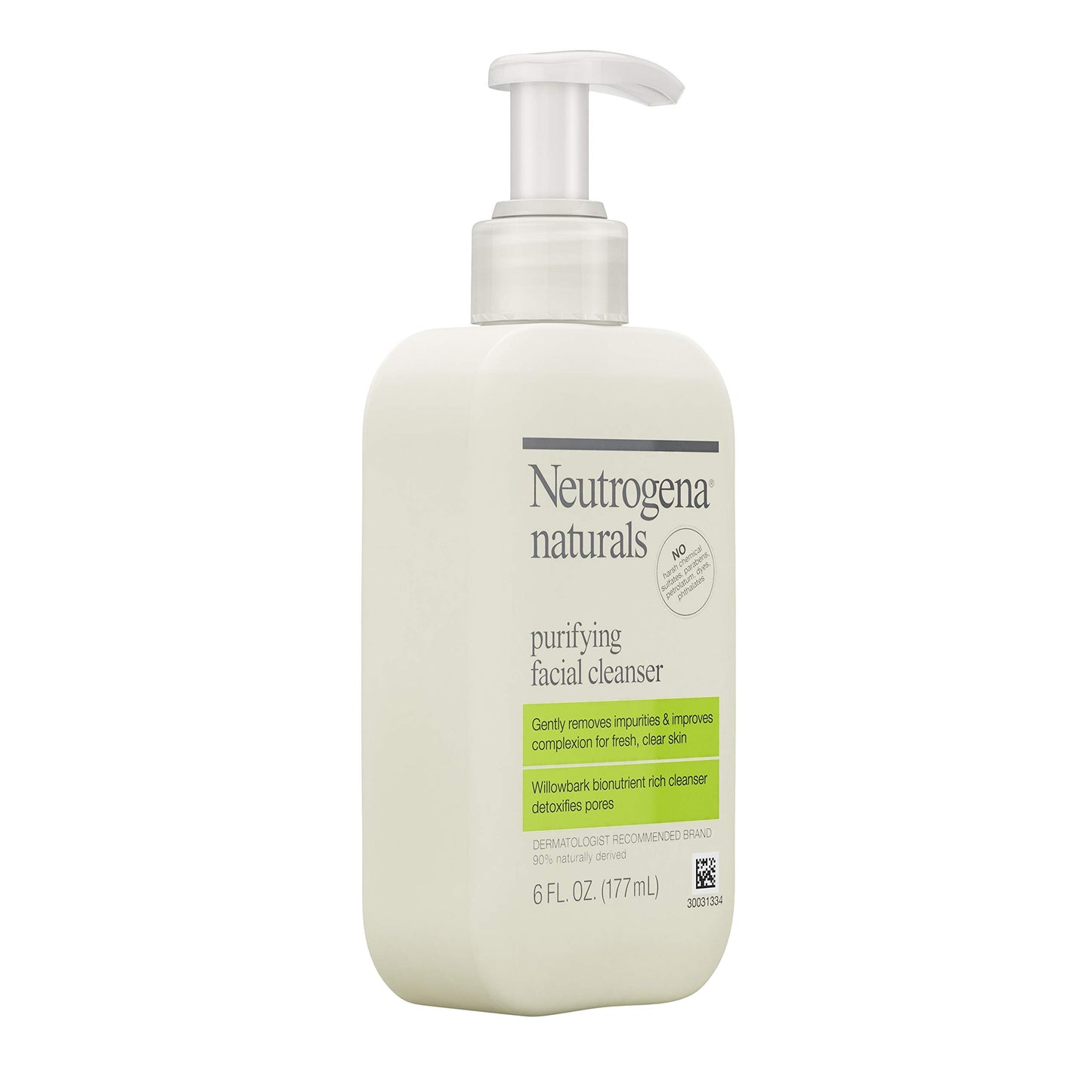 Neutrogena Naturals Purifying Daily Facial Cleanser with Natural Salicylic Acid from Willowbark Bionutrients, Hypoallergenic, Non-Comedogenic