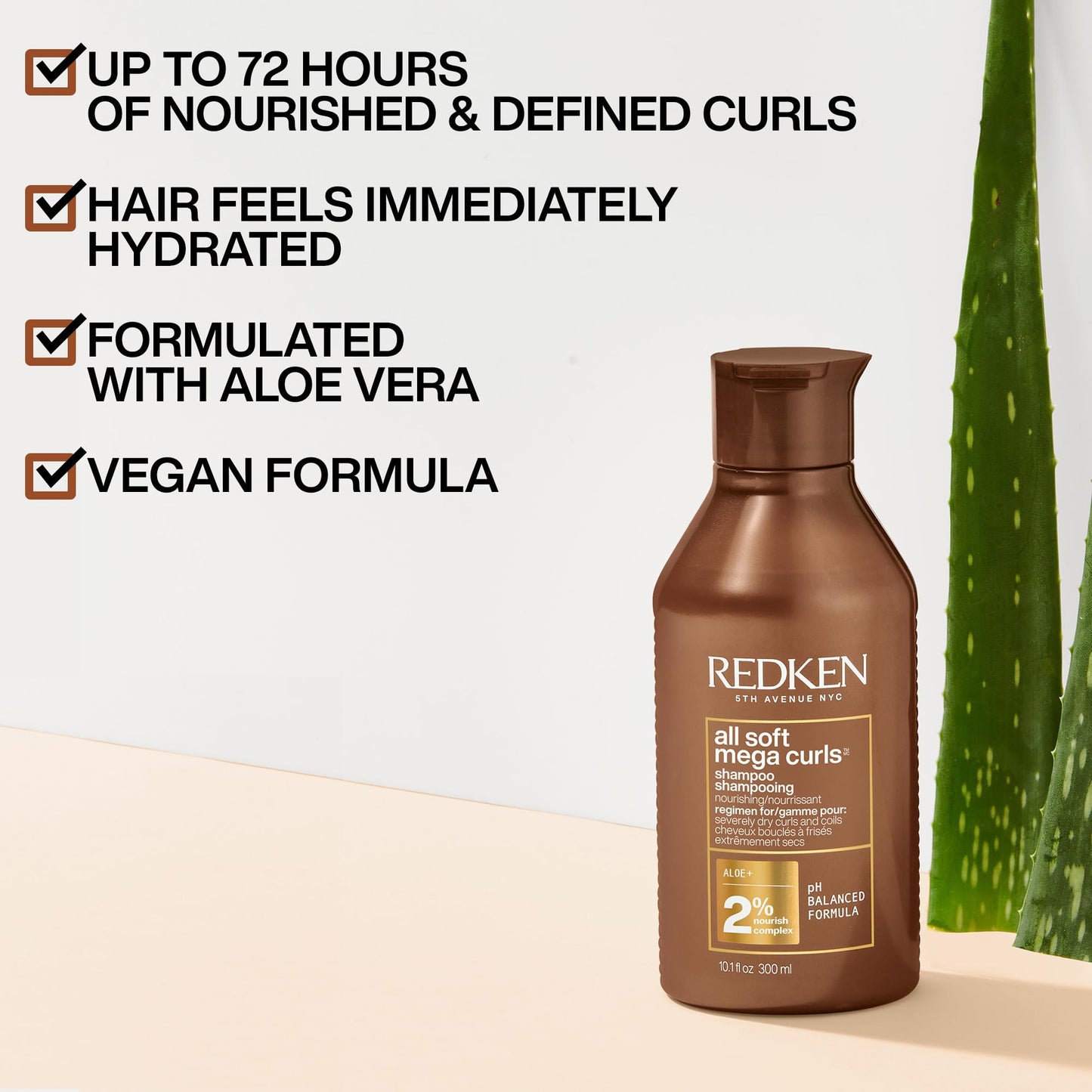 Redken All Soft Mega Curls Shampoo | For Extremely Dry Hair | Sulfate Free Shampoo | For Curly & Coily Hair | Nourishes & Softens Severely Dry Hair |
