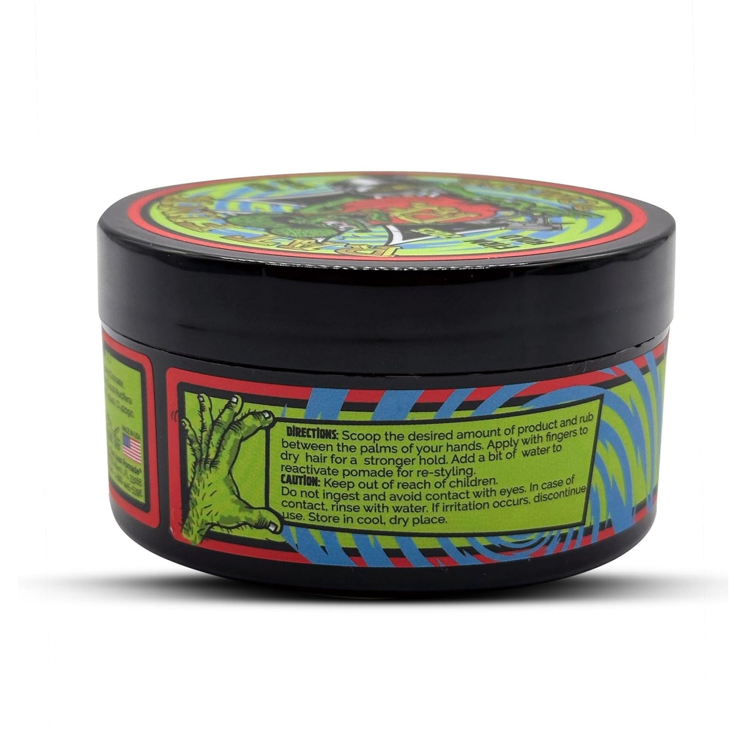 Rat Fink Pomade | Water Based | Strong Hold | High Shine | Enriched with Castor Oil and Coconut Oil | Summer Sea Breeze Scent, 4 oz.