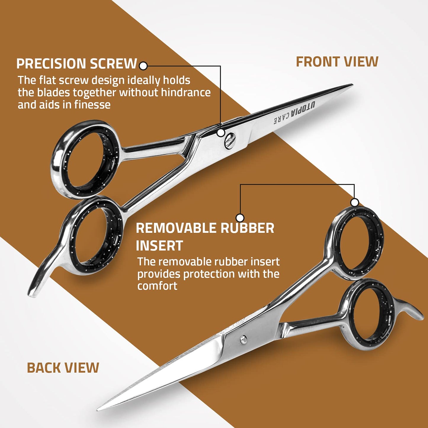 Utopia Care Hair Cutting and Hairdressing Scissors 5.5 Inch, Premium Stainless Steel shears with smooth Razor & Sharp Edge Blades, for Salons Beauty and Personal Care Utopia Care