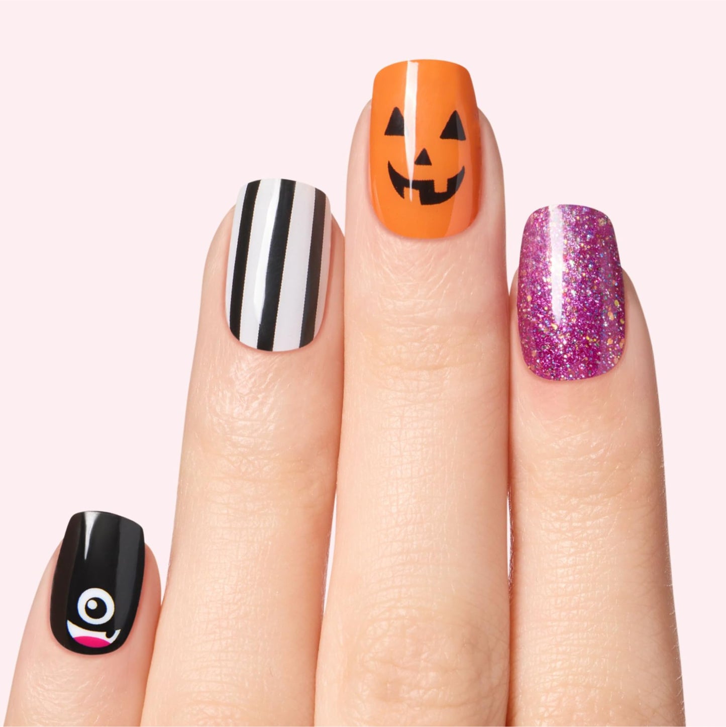 Dashing Diva Gloss Nail Strips - Monster League - UV Free, Chip Resistant, Long Lasting Gel Nail Stickers - 3-Piece Halloween Manicure Set - Contains Beauty & Personal Care Dashing Diva