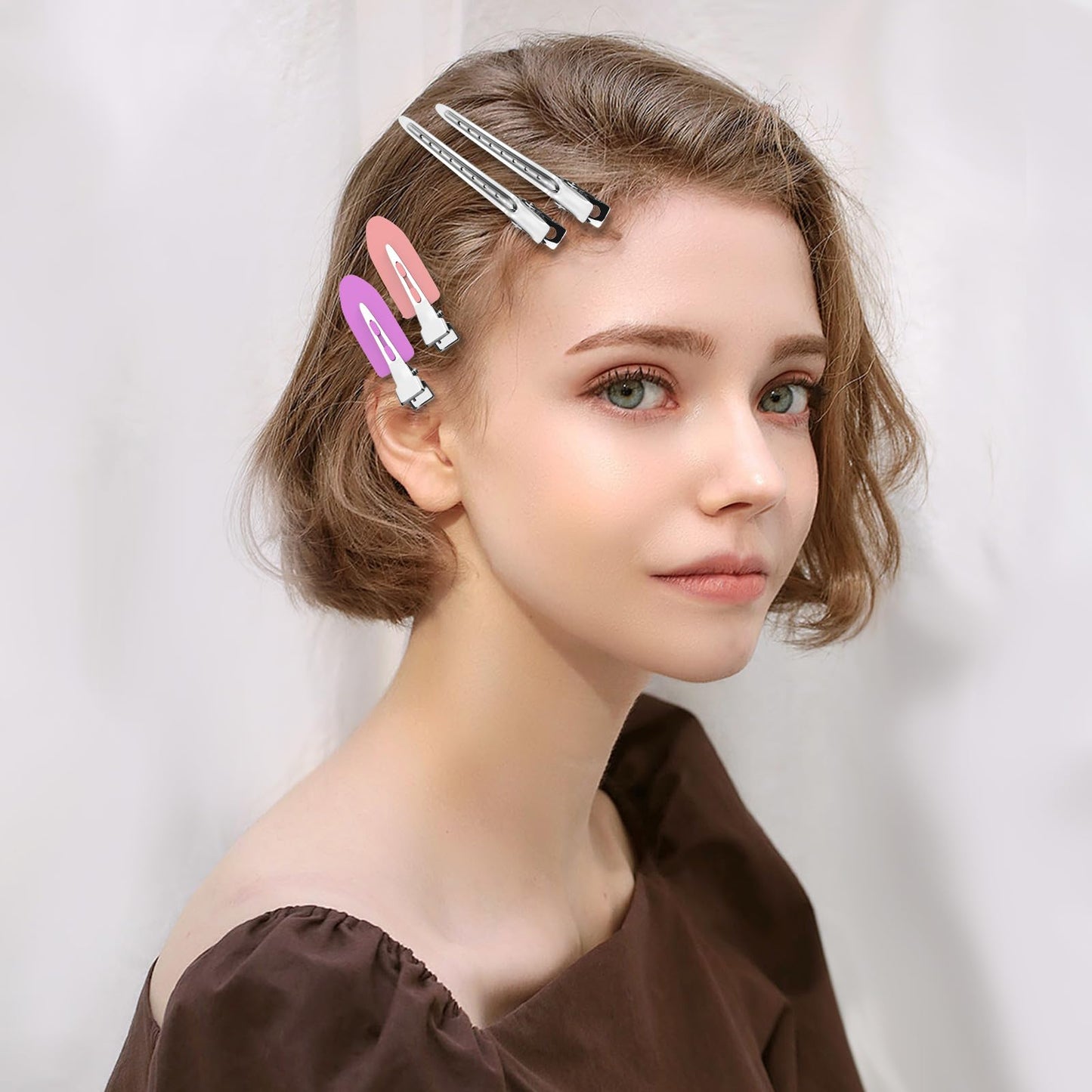 30PCS Metal Alligator Hair Clips, Duck Billed Salon Styling Clips with Holes, Heavy Duty Silver Hair Pins for Women, DIY Bows & Home Use (30 Mixed Beauty and Personal Care Viywicz