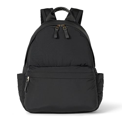 Amazon Essentials Unisex Kids' Nylon School Backpack, Black, One Size
