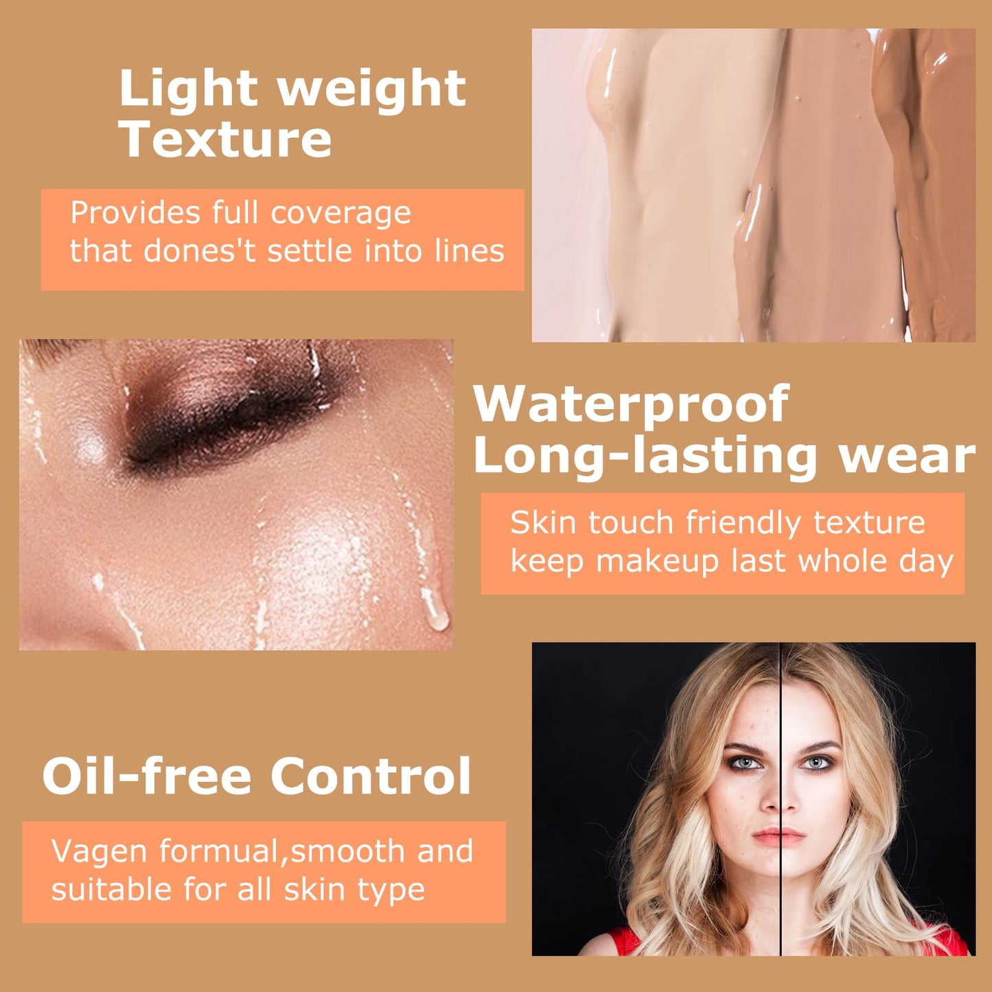 VERONNI Makeup Cover Concealer Makeup Cover Up Waterproof Foundation Amazing Scar Make Up Concealer SPF 30 1.1OZ/30g (209)