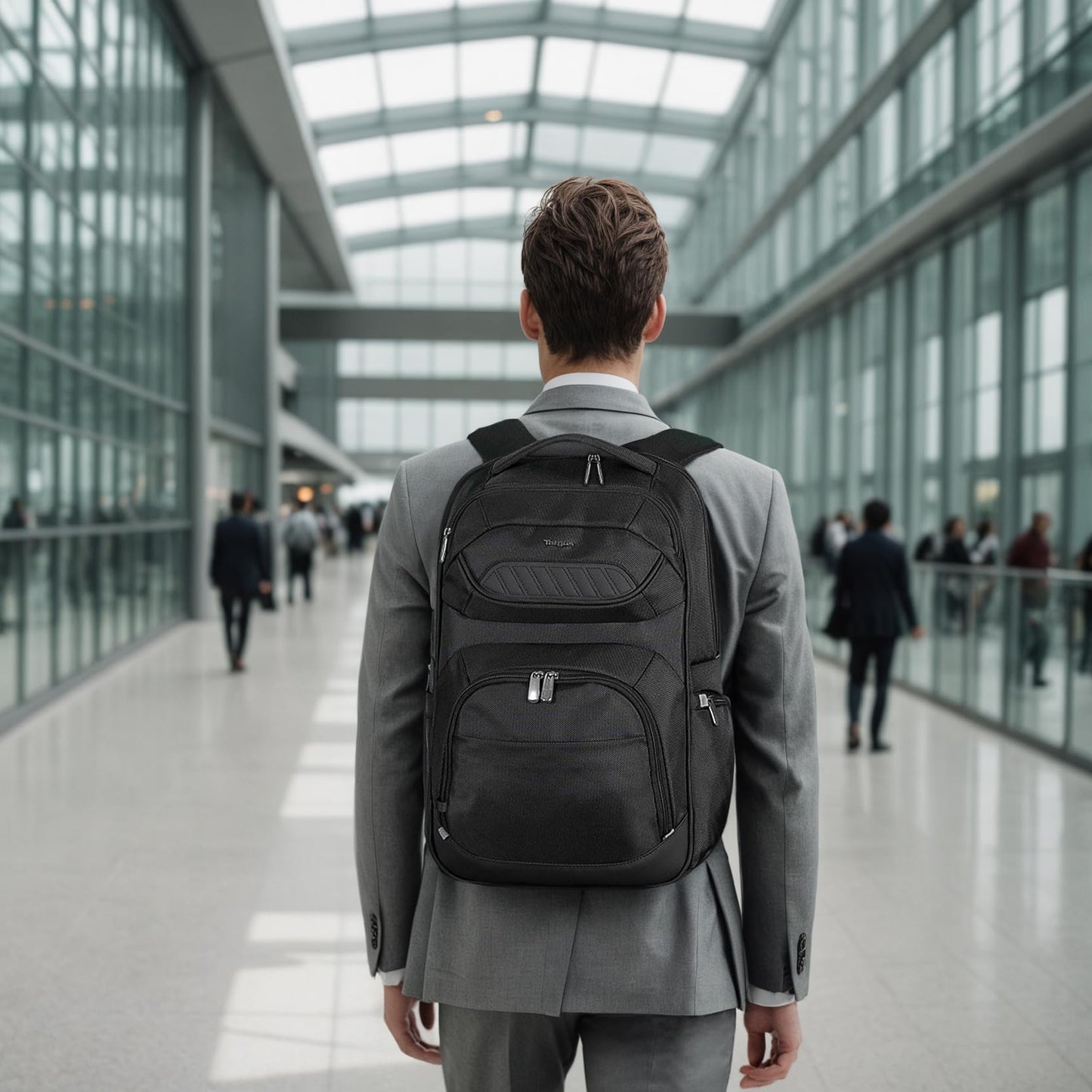 Targus Legend IQ Laptop Backpack Travel Backpack for Laptops up to 16-Inches Backpack for Men and Women, Black (TSB705US)