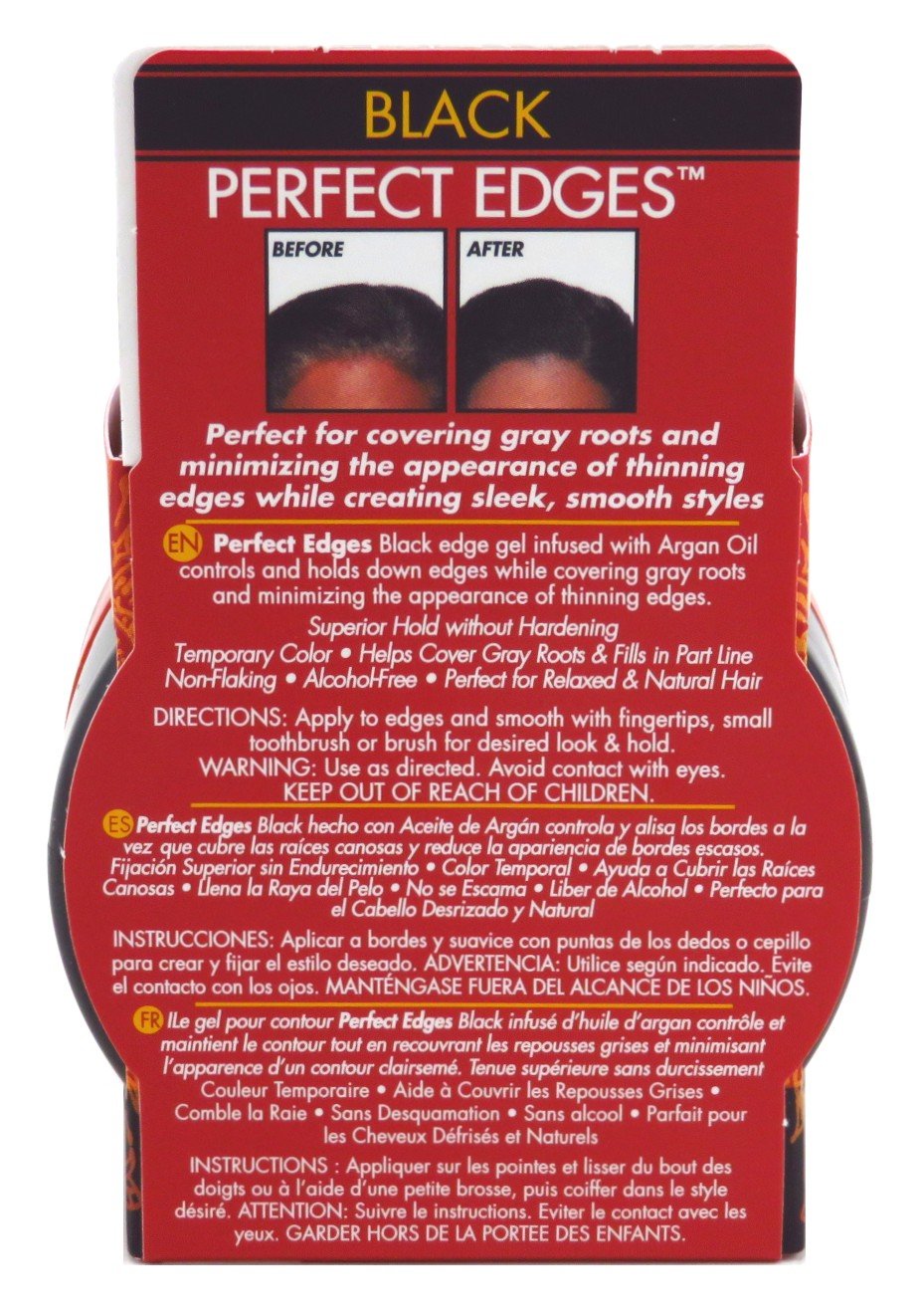 Creme Of Nature Argan Oil Perfect Edges Black 2.25 Ounce (2 Pack)