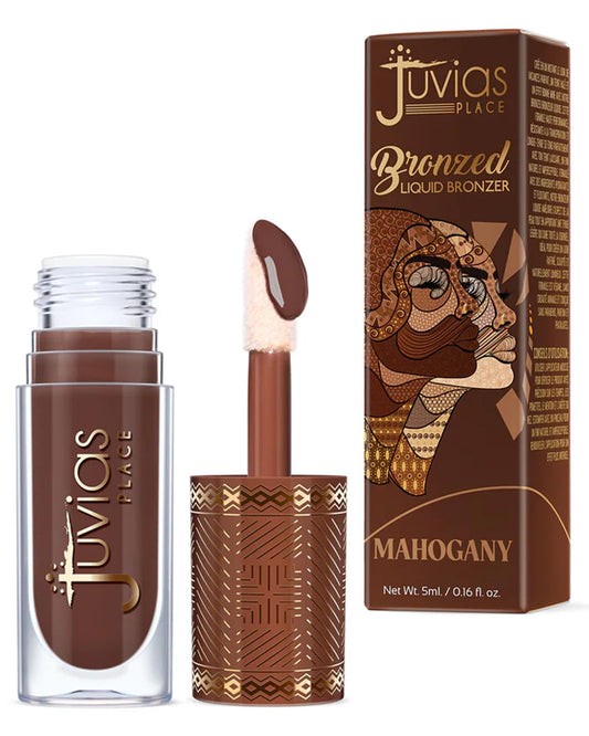 Juvia’s Place Bronzed Liquid Bronzer - Mahogany - Liquid Bronzer for Face with Silky Blendable Texture - Buildable Coverage for Natural Contour