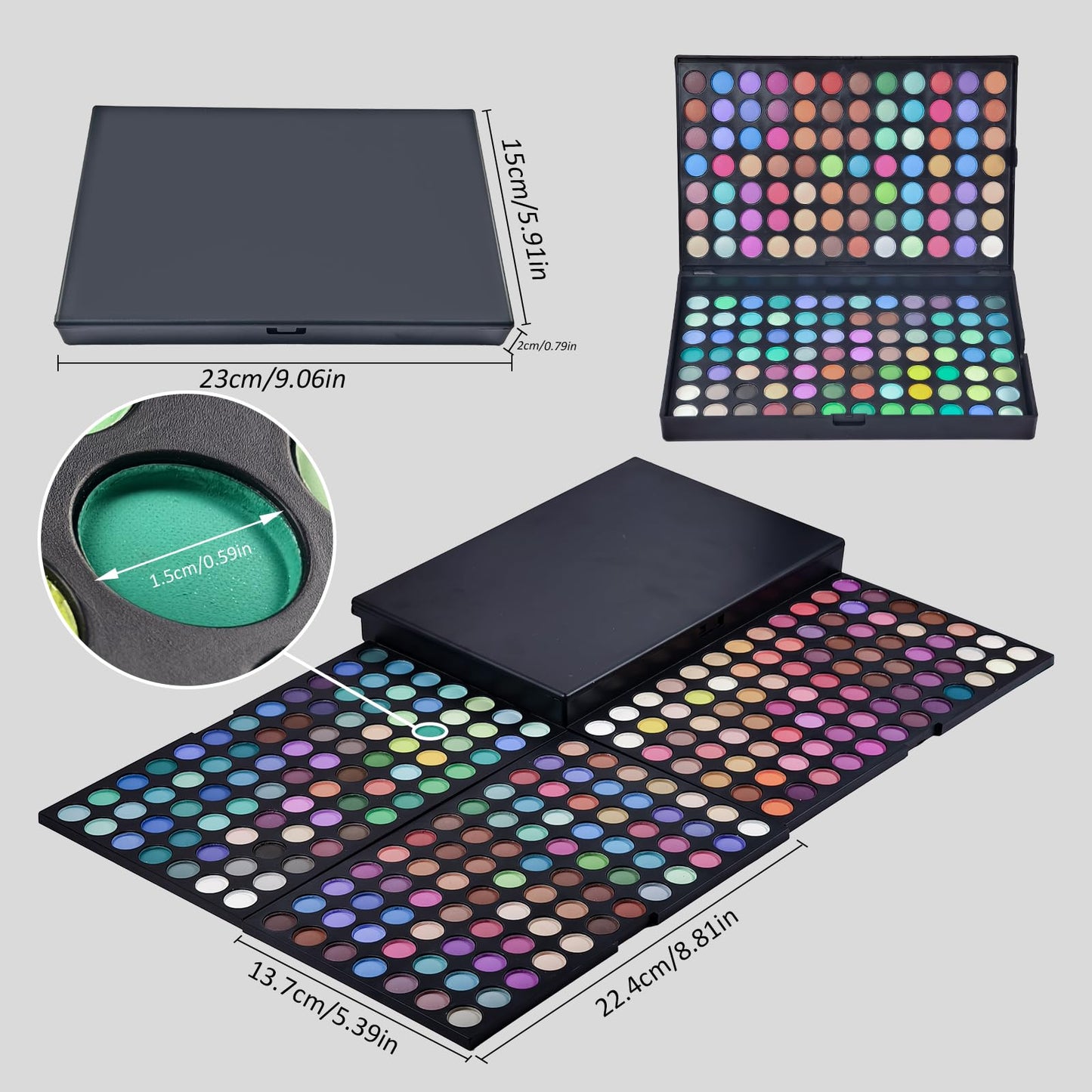 Pure Vie Professional 252 Colors Highlight Eyeshadow Palette Makeup Contouring Kit - Highly Pigmented Nudes Warm Natural Matte Shimmer Cosmetic Eye