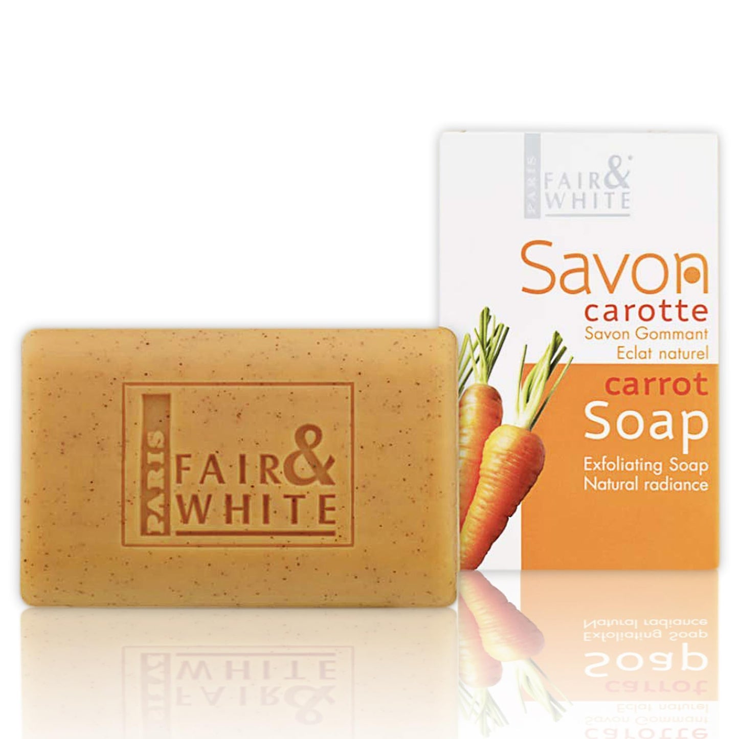 FAIR & WHITE Original Exfoliating Soap - Repairing & Nourishing, 200g / 7oz with Carrot Oil