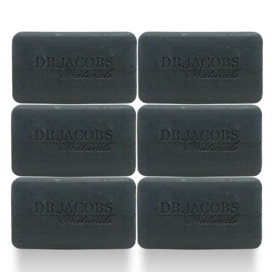 Dr Jacobs Naturals, Triple Milled Loofah Exfoliating Castile Bar Soap (Pack of 6) - Free of Parabens, Sulfates, Synthetics, Gltuen and GMO (Muddy Beauty & Personal Care DR.JACOBS NATURALS
