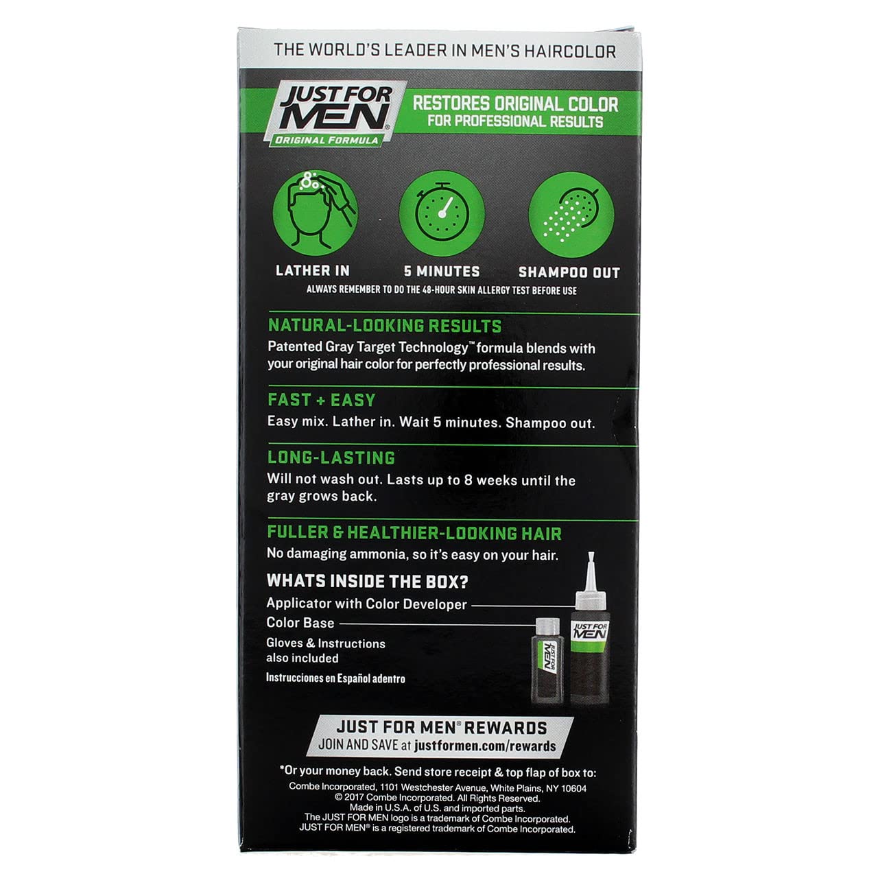 JUST FOR MEN Hair Color H-40 Medium Dark-Brown 1 ea (Pack of 10)