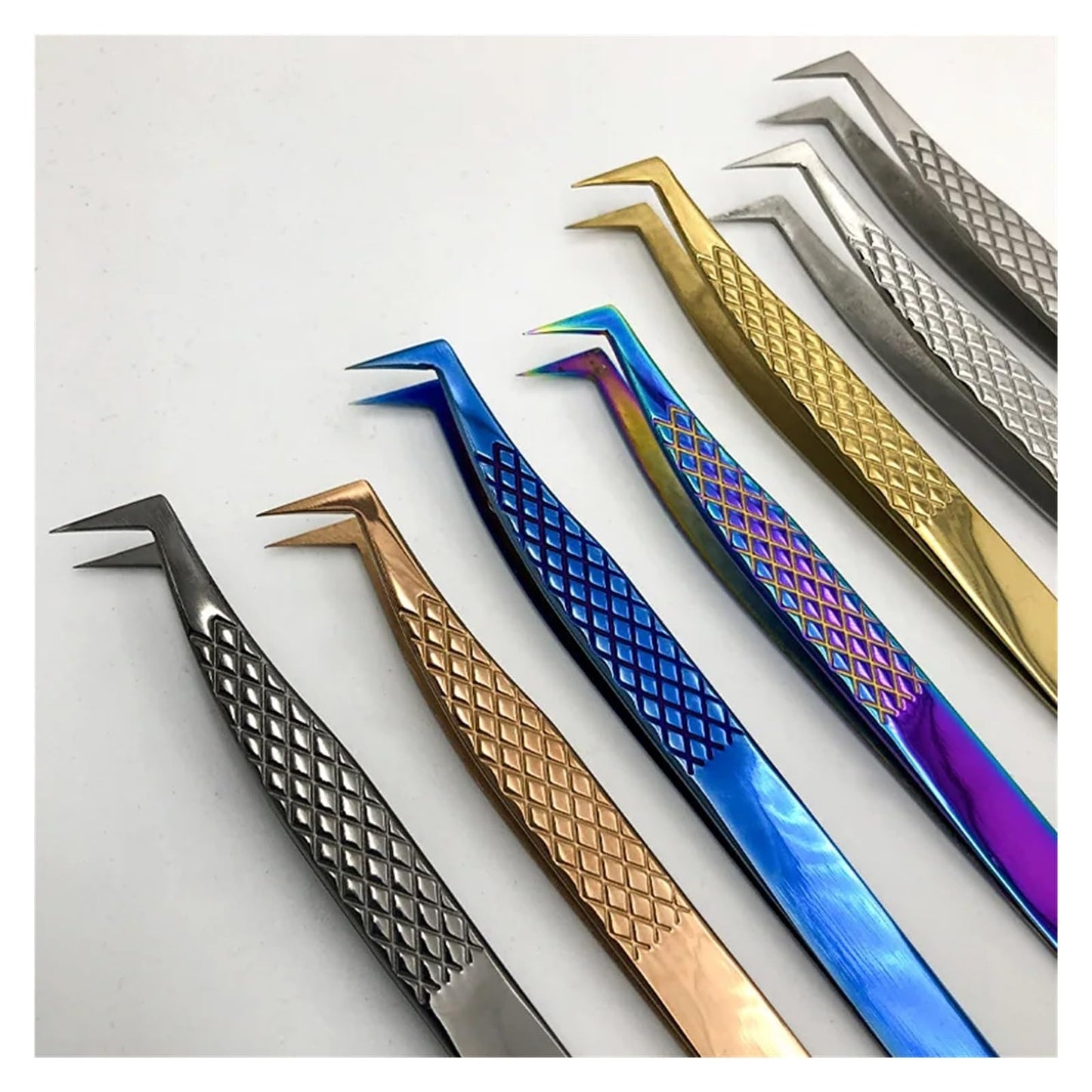 Eyelashes Tweezers Stainless Steel Superhard Anti-static Tweezers For Eyelash Extensions Lashes Tools(Grey) Beauty and Personal Care ZXYZXYZZ