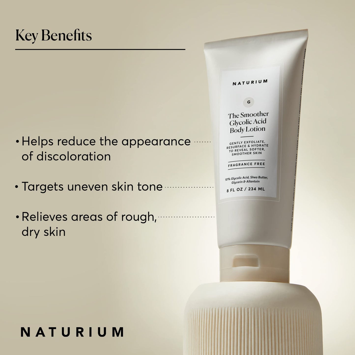 Naturium The Smoother Glycolic Acid Body Lotion, Resurfacing & Exfoliating Treatment, with 10% Glycolic Acid, 8 oz Beauty and Personal Care Naturium