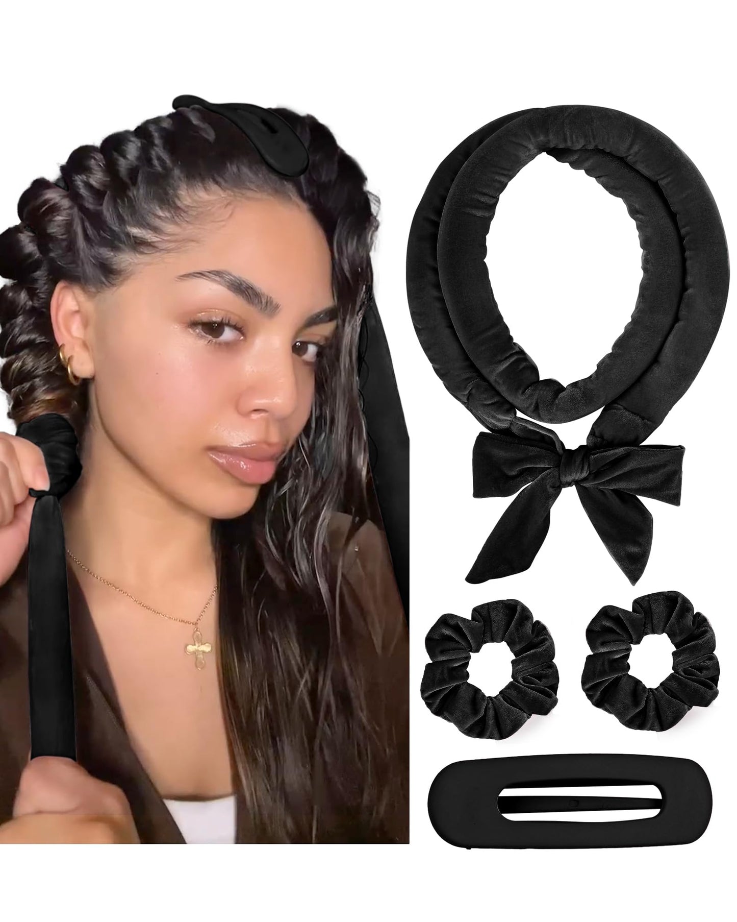 Yanibest Heatless Curls Overnight, Soft Heatless Hair Curler to Sleep in, No Heat Ribbon Wrap, Heatless Curling Set for Long Short Hair with Hair Beauty and Personal Care YANIBEST Default Title