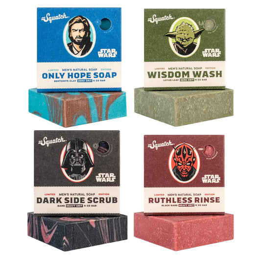Dr. Squatch Star Wars Soap Collection - Men’s Natural 4 Pack Bundle - Star Wars Soap for Men Beauty & Personal Care Dr. Squatch
