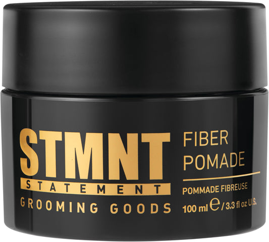STMNT Grooming Goods Fiber Pomade, 3.38 oz | Semi-Matte Finish | Strong Control | Easy To Wash Out