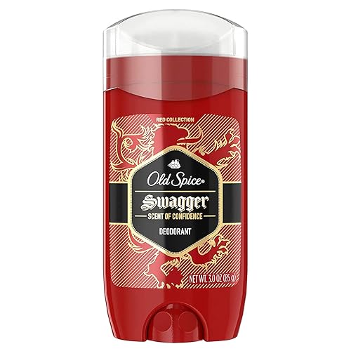 Old Spice Aluminum Free Deodorant for Men, Swagger Confidence and Amberwood, Red Collection, 3 Oz