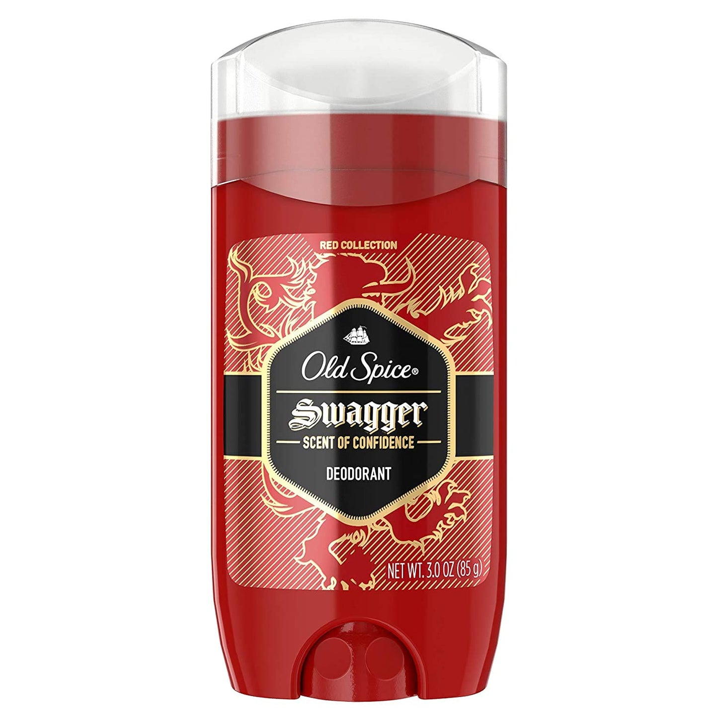 Old Spice Aluminum Free Deodorant for Men, Swagger Confidence and Amberwood, Red Collection, 3 Oz