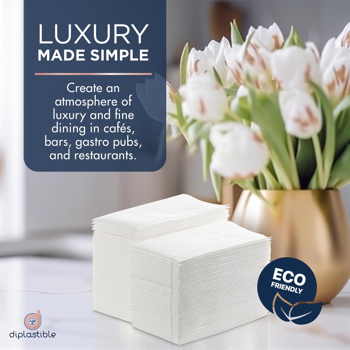 100 Count White Luxury Linen-Feel Paper Towels, Soft And Absorbent Cloth-Like Disposable Napkins For Bathroom, Kitchen, Weddings, Parties, Dinners Or…