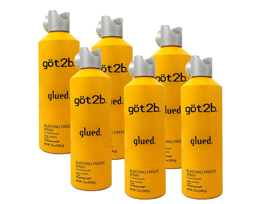 (6Pack) [GOT 2B] GLUED BLASTING FREEZE SPRAY SCREAMING HOLD FOR HAIR 12OZ