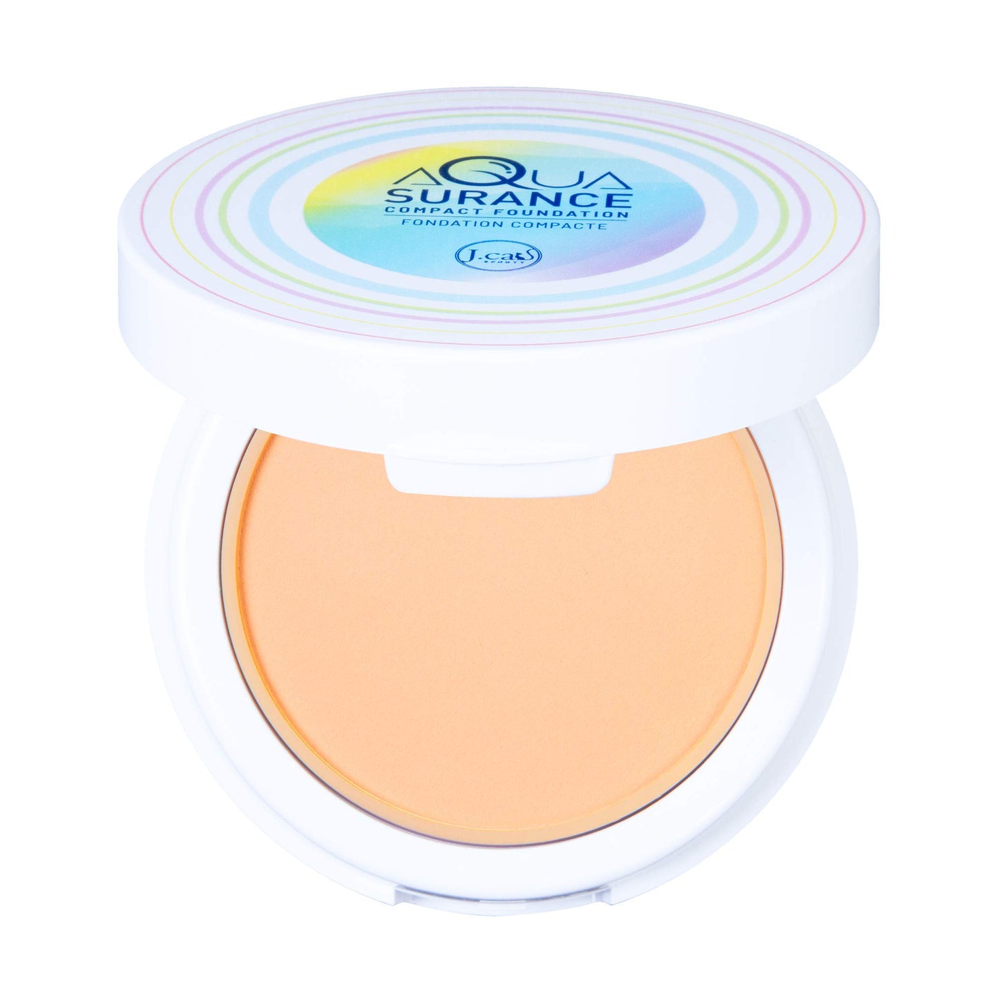 J.Cat Beauty Aquasurance Compact Foundation, Water-Infused Full Coverage Powder Foundation, Helps Minimize Pores for Natural Flawless Complexion