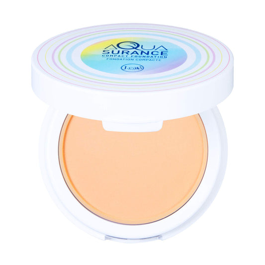 J.Cat Beauty Aquasurance Compact Foundation, Water-Infused Full Coverage Powder Foundation, Helps Minimize Pores for Natural Flawless Complexion