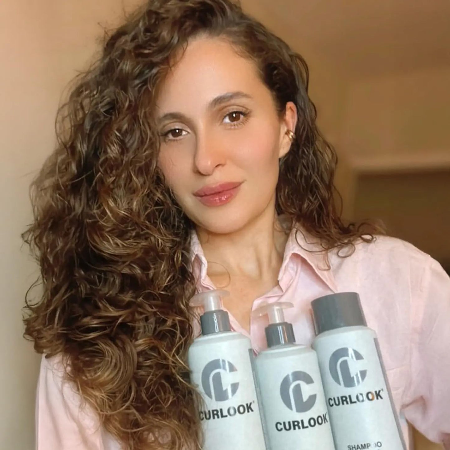 CURLOOK Wavy Hair Bundle | Shampoo, Conditioner & Leave-In Styling Cream Set | Sulfate-Free, Silicone-Free | Pack of 3-400ml (13.5 oz) Each Bottle |