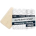 Oars + Alps Shea Butter & Jojoba Oil Exfoliating Bar Soap for Men, Deep Cleaning & Exfoliating Soap, Made with Clean Ingredients, All Skin Types
