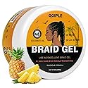 8.8OZ Strong Hold Braiding Gel for Twists, Locs, Cornrows - Tames Frizz, High Shine, No Flake, Easy Edge Control