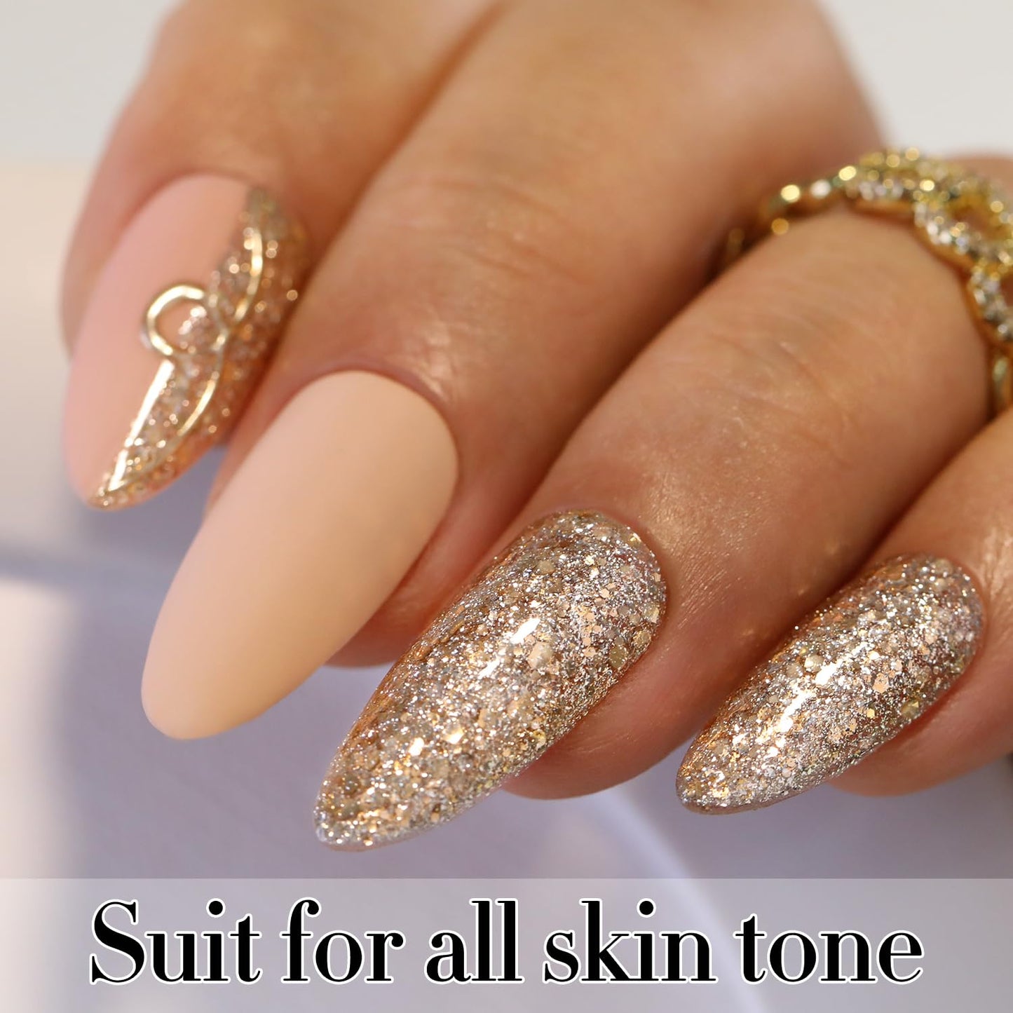 Double Rhythm 15ML Glitter Gel Polish Shimmer Reflective Holographic Color Magnetic for Nail Art Salon DIY at Home (B1117) Beauty and Personal Care Double Rhythm