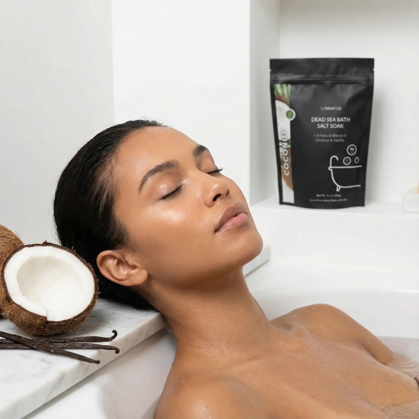 Dead Sea Soothing Bath Salt Soak with 21 Minerals - Relaxing, Detoxifying, and Nourishing for Skin - 14oz, Infused with Natural Oils - Rejuvenate Mind Beauty and Personal Care INNATUS