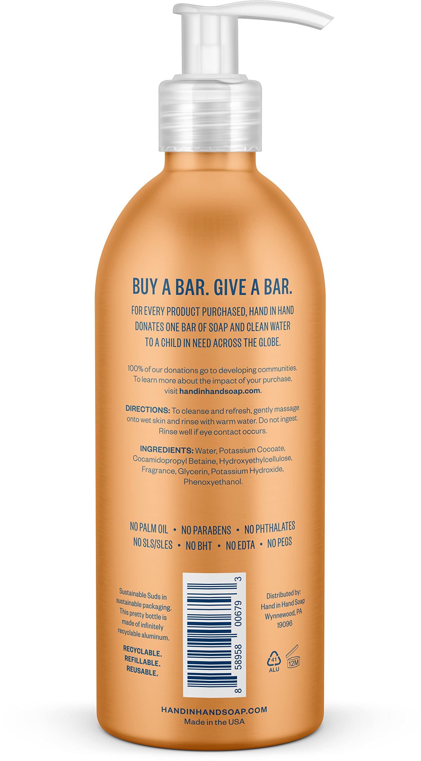 Hand In Hand, Soap Hand Citrus Grove, 10 Ounce Beauty & Personal Care Hand in Hand