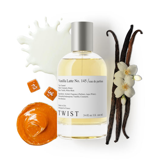 Twist Vanilla Latte No. 145 - Eau De Parfum Inspired by Giardini Di T. Bianco Latte, Long-Lasting Perfume For Women & Men, Paraben Free, Vegan, Clean Beauty & Personal Care HOUSE OF TWIST